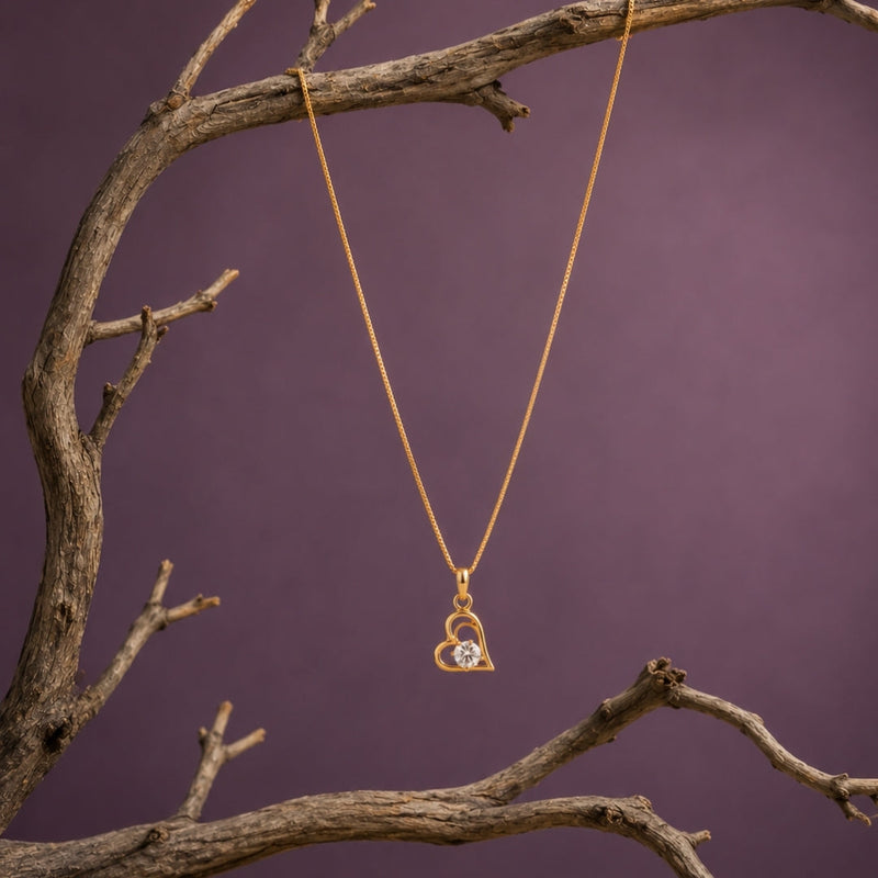 Necklace Length Guide: Chart in Inches and How to Choose - Miayaa Amour Solitaire Heart Pendant Necklace by Miayaa