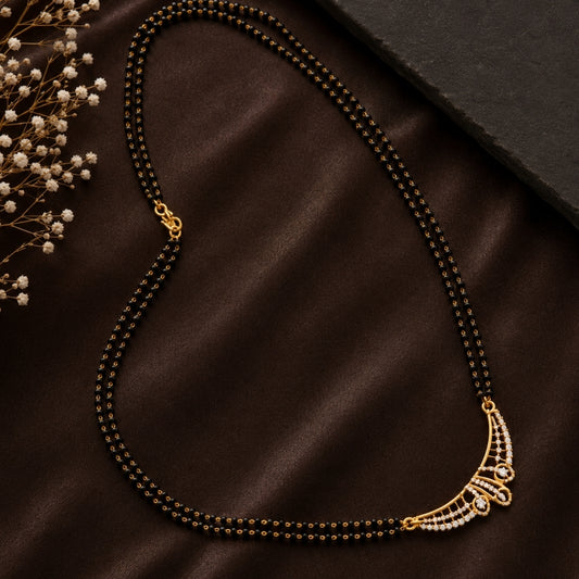 Miayaa Crescent Arc Teardrop Mangalsutra - lifestyle