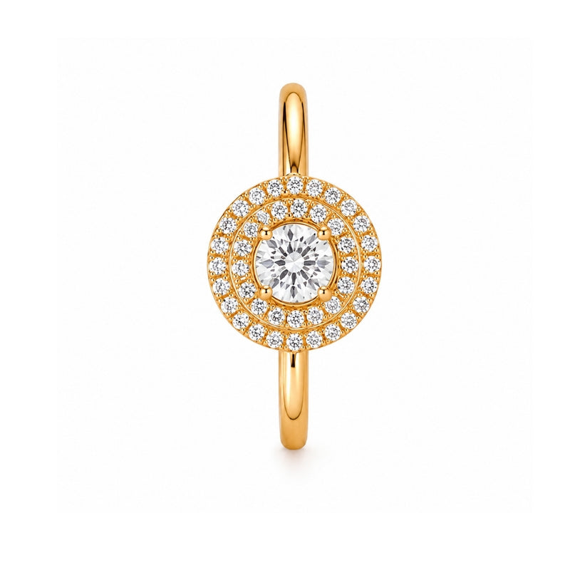 Miayaa Double Halo Solitaire Ring