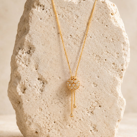 Miayaa Lumière Globe Lariat Necklace