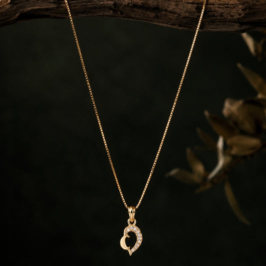 Miayaa Luna Heart Pavé Pendant Necklace