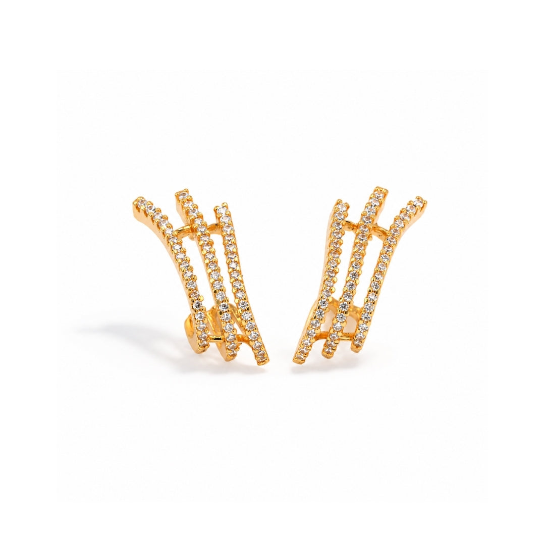 Miayaa Crystal Multi-Bar Ear Crawler Studs