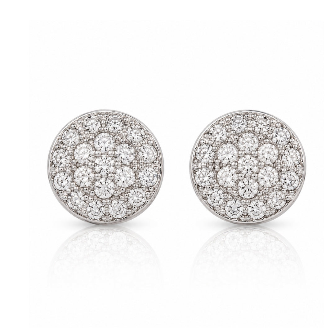 Miayaa Stellar Pavé Disc Stud Earrings