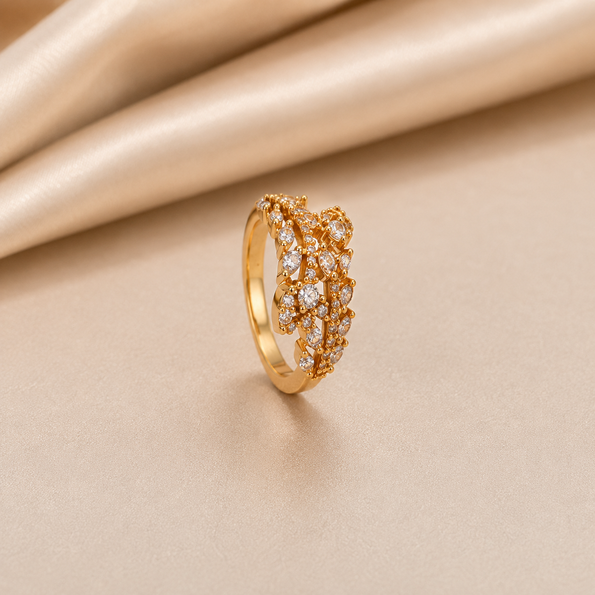 Miayaa Floral Statement Ring