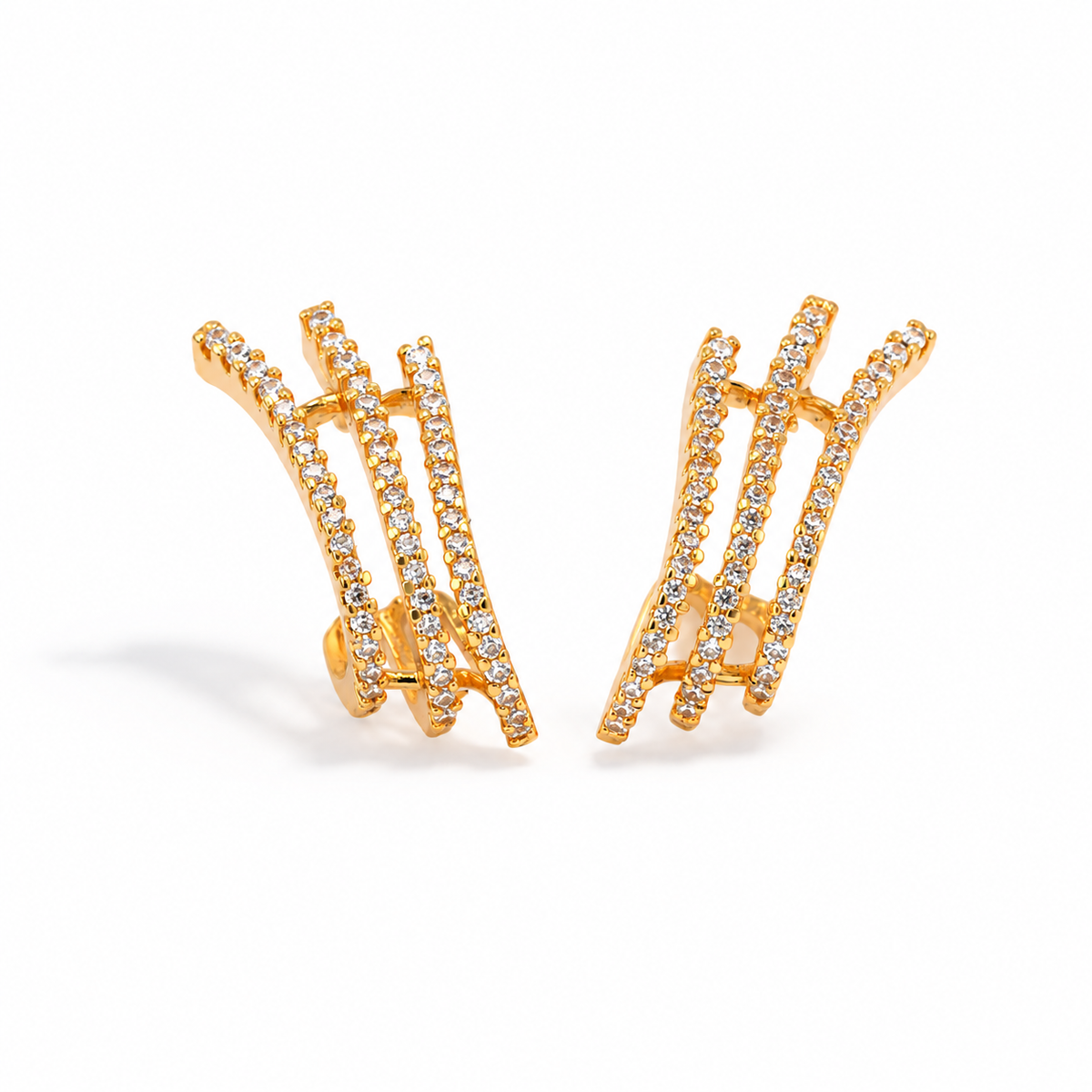Miayaa Flame Studs – white background