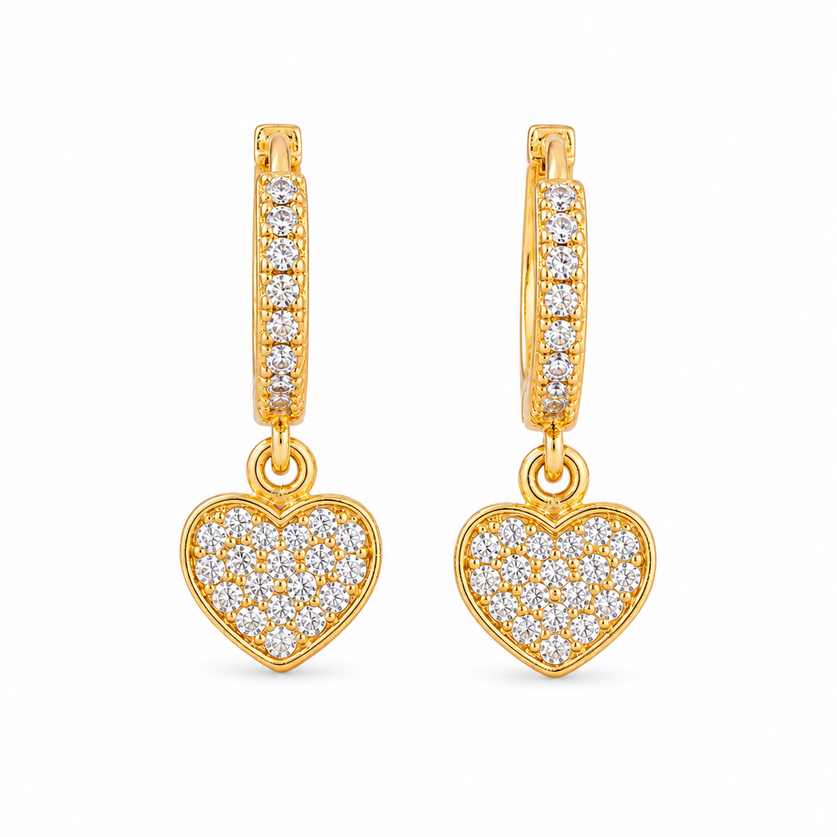 Miayaa Celeste Heart Earrings – white background