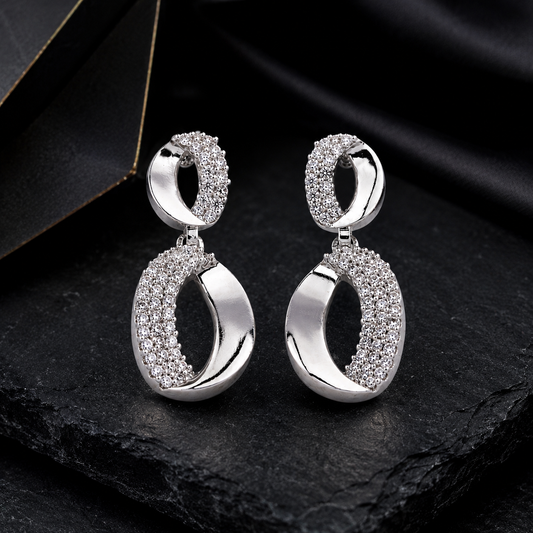 Miayaa Orbit Drip Hoops – dark slate lifestyle