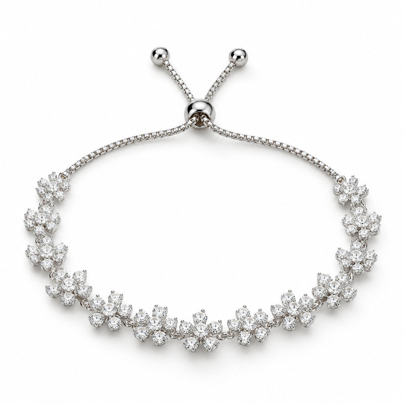 Miayaa Crystal Daisy Chain Adjustable Bracelet
