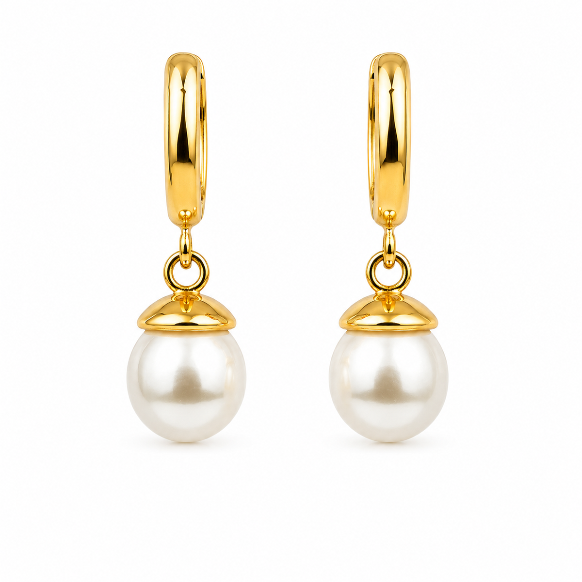 Miayaa Loop Charm Earrings – white background 1