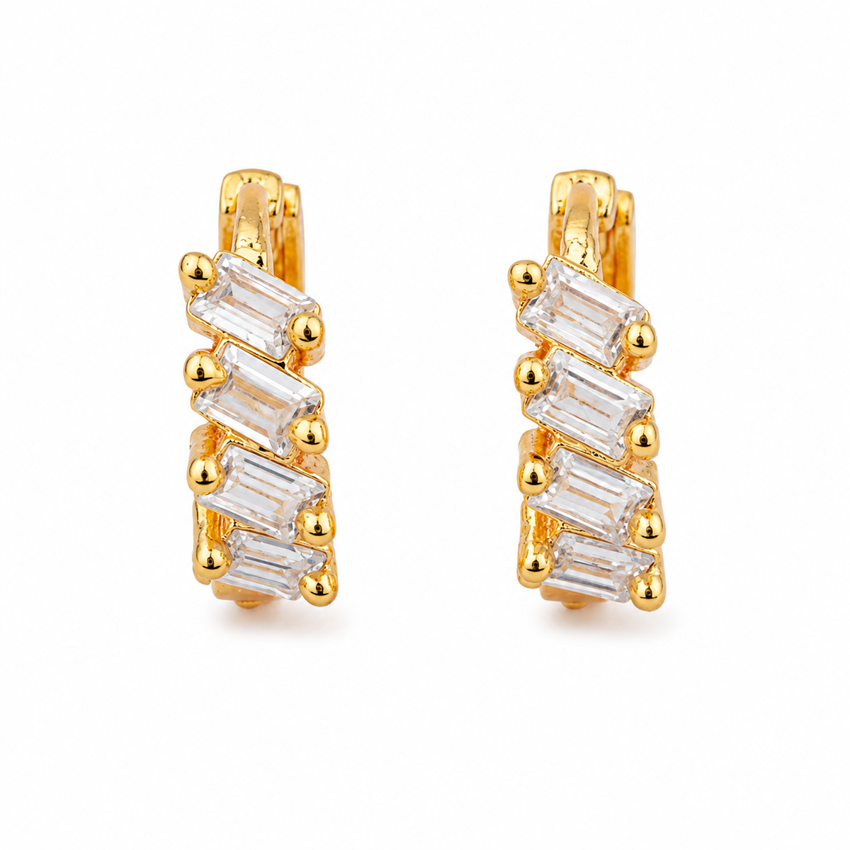 Miayaa Sparkle Line Hoops – white background 1