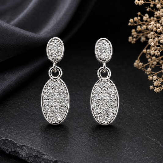 Miayaa Blush Oval Drops – dark slate lifestyle