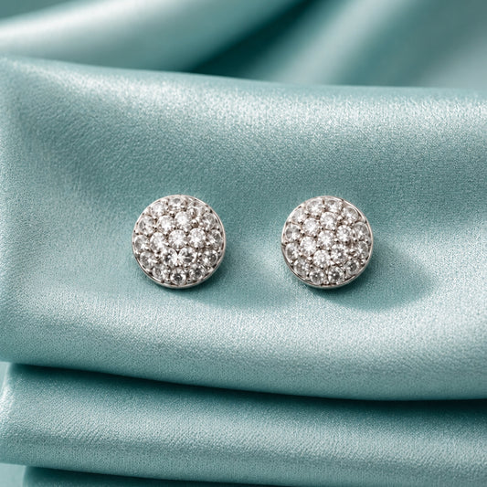 Miayaa Stellar Pavé Disc Stud Earrings